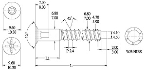 Flat Point Confirmat Screw